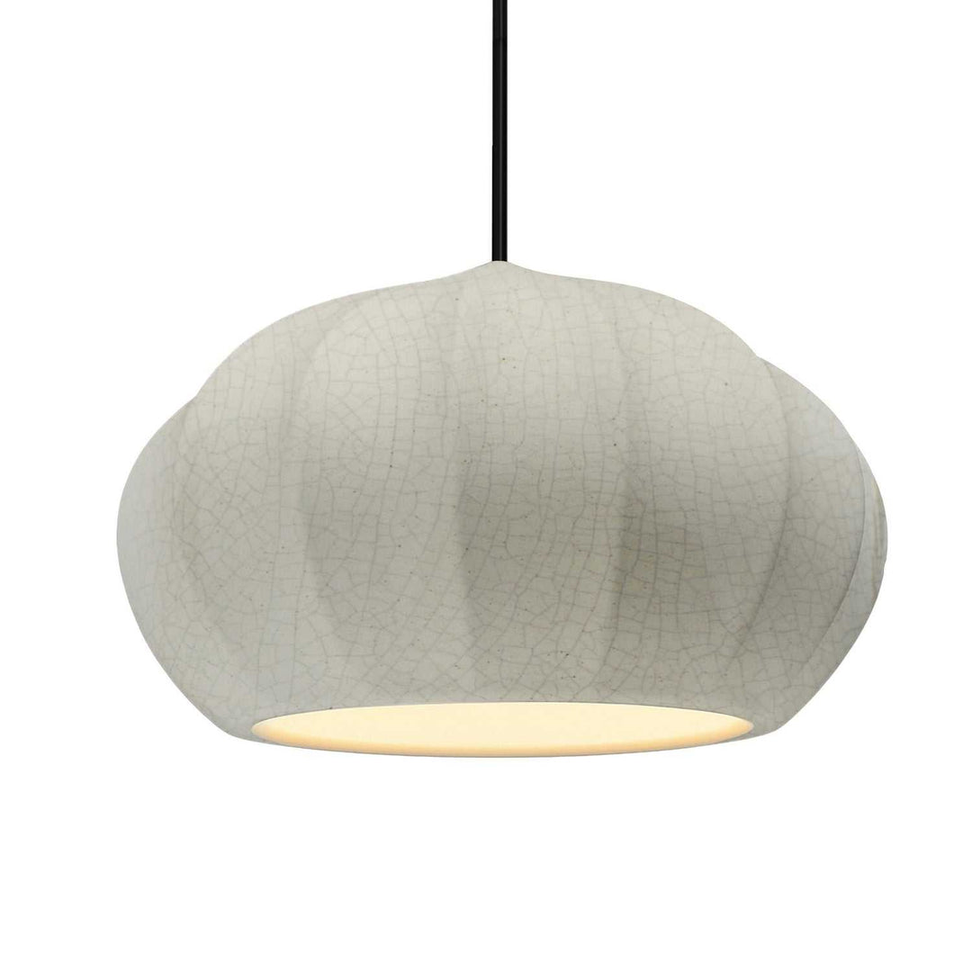 Radiance Collection One Light Pendant in Matte Black Justice Designs