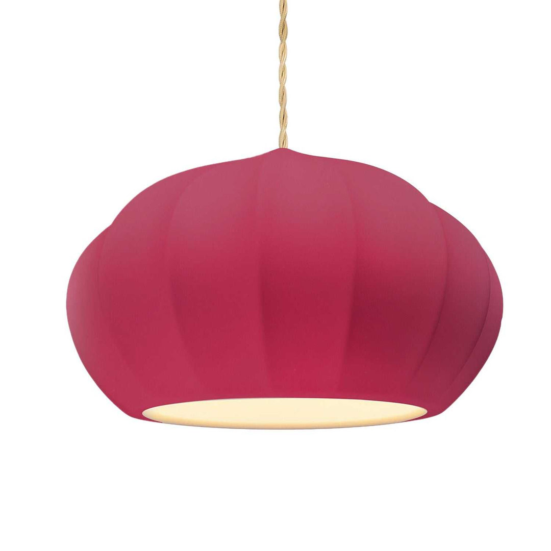 Radiance Collection One Light Pendant in Matte Black Justice Designs