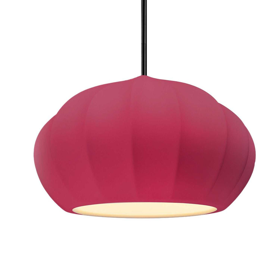 Radiance Collection One Light Pendant in Matte Black Justice Designs