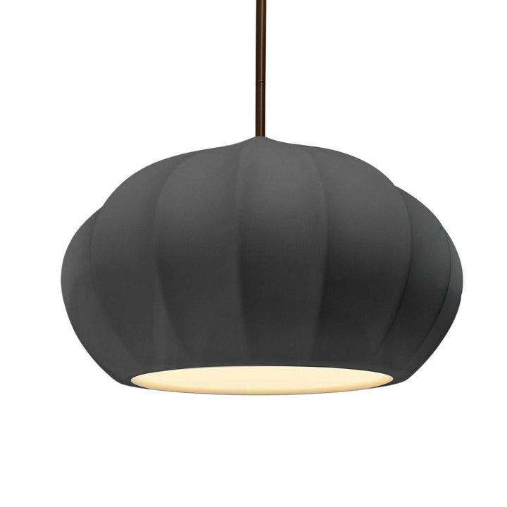 Radiance Collection One Light Pendant in Dark Bronze Justice Designs