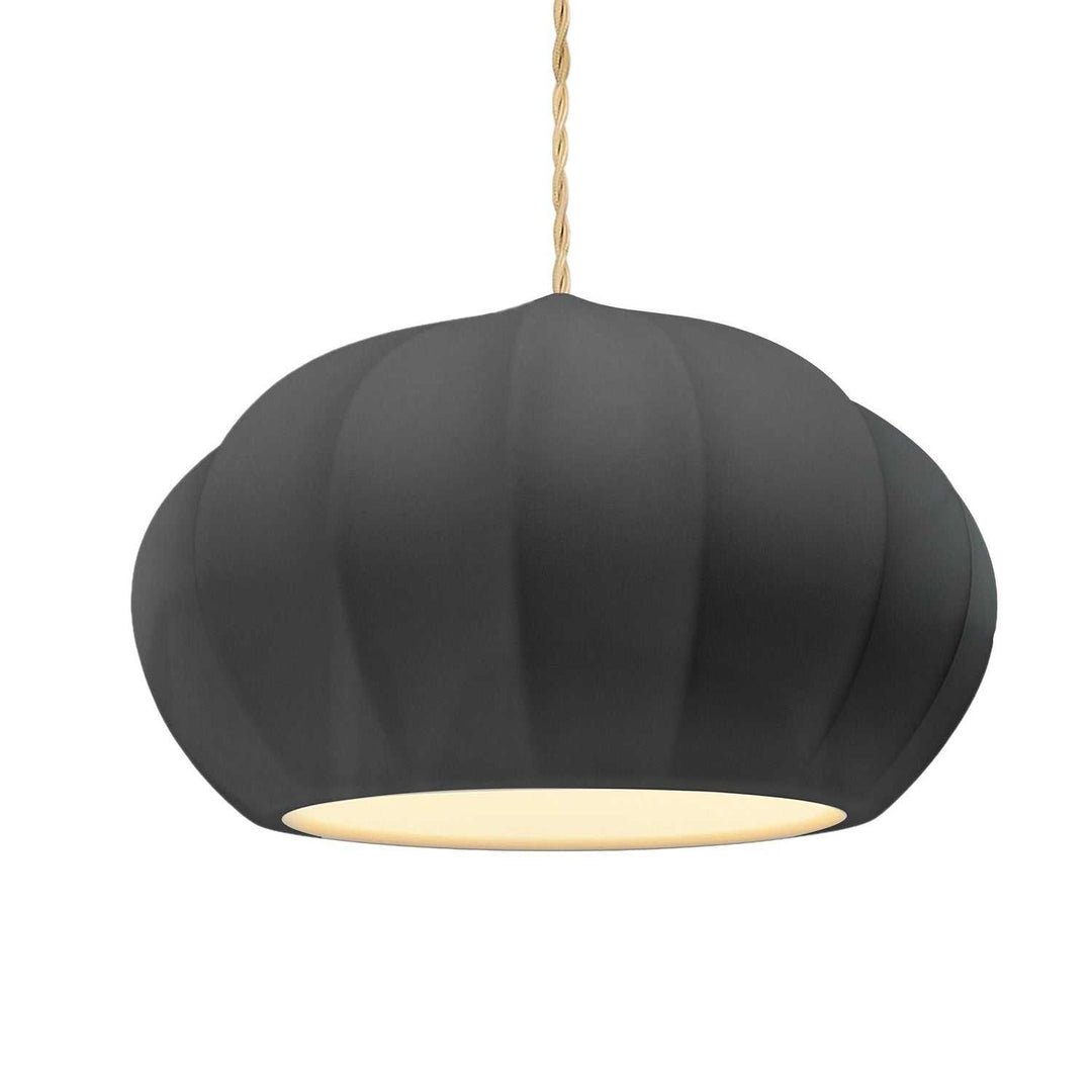 Radiance Collection One Light Pendant in Brushed Nickel Justice Designs