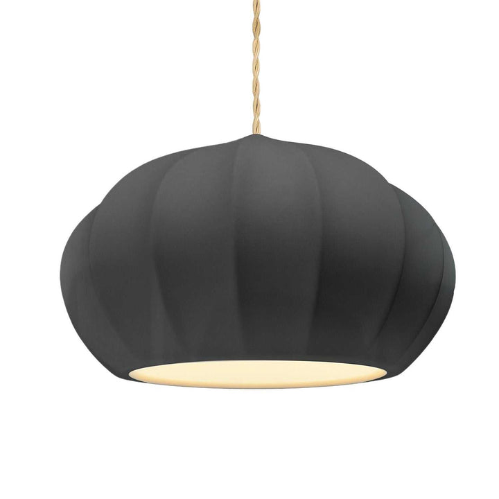 Radiance Collection One Light Pendant in Brushed Nickel Justice Designs