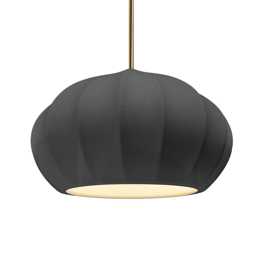 Radiance Collection One Light Pendant in Antique Brass Justice Designs