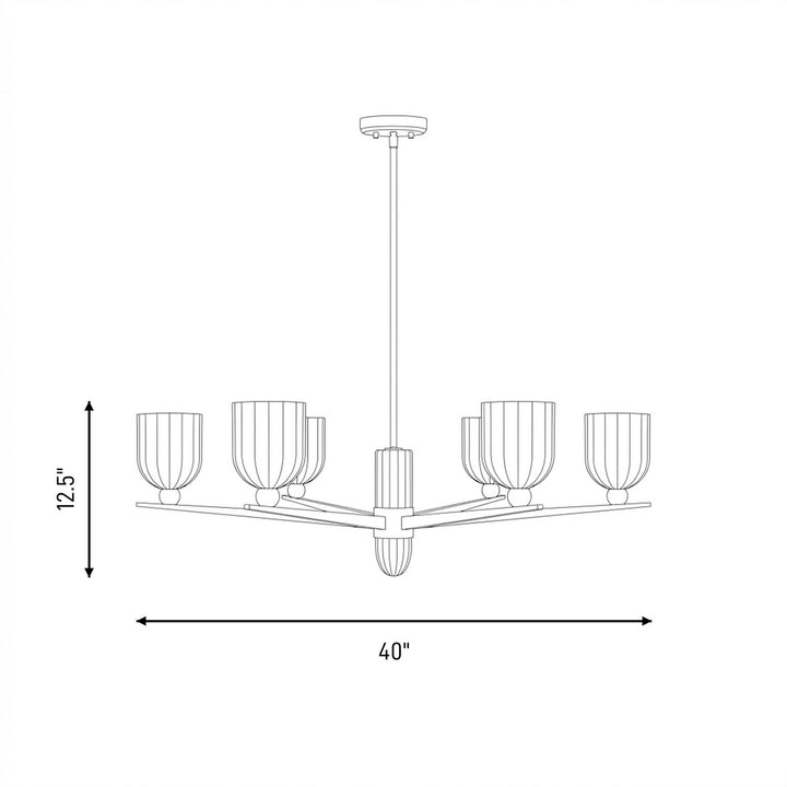 Savoy House - 1-1125-6-322 - Six Light Chandelier - Collier - Warm Brass