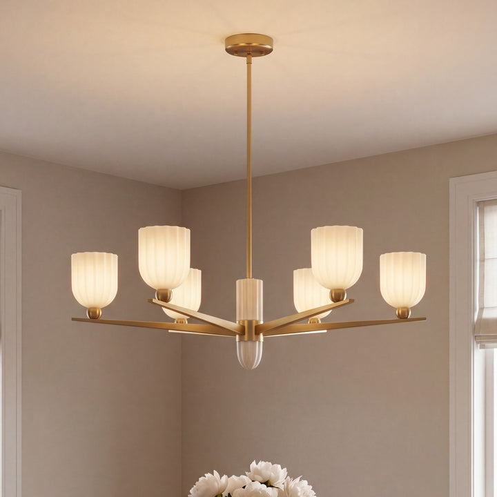 Savoy House - 1-1125-6-322 - Six Light Chandelier - Collier - Warm Brass