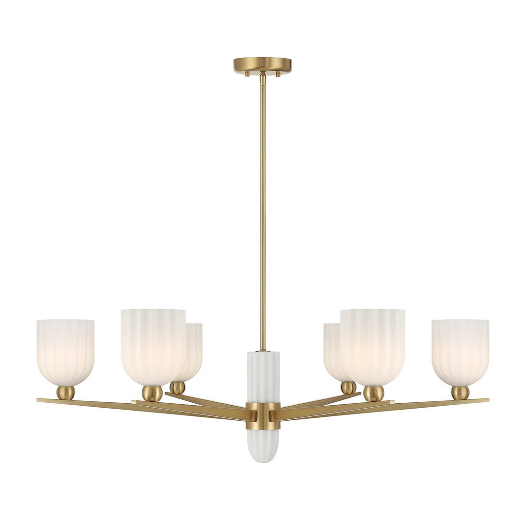 Savoy House - 1-1125-6-322 - Six Light Chandelier - Collier - Warm Brass