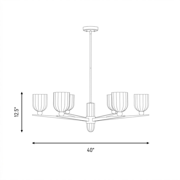 Savoy House - 1-1125-6-89 - Six Light Chandelier - Collier - Matte Black