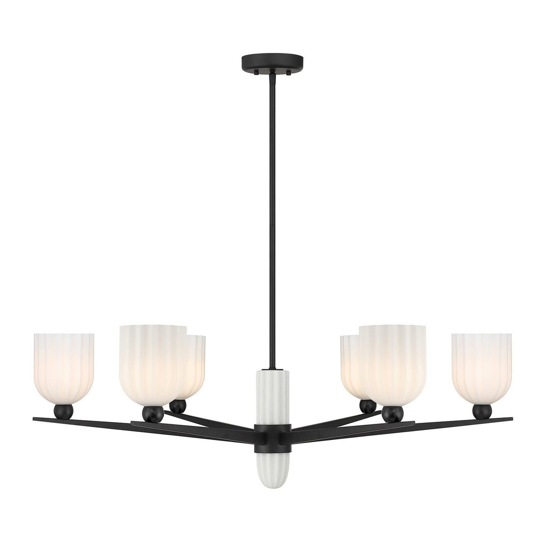 Savoy House - 1-1125-6-89 - Six Light Chandelier - Collier - Matte Black