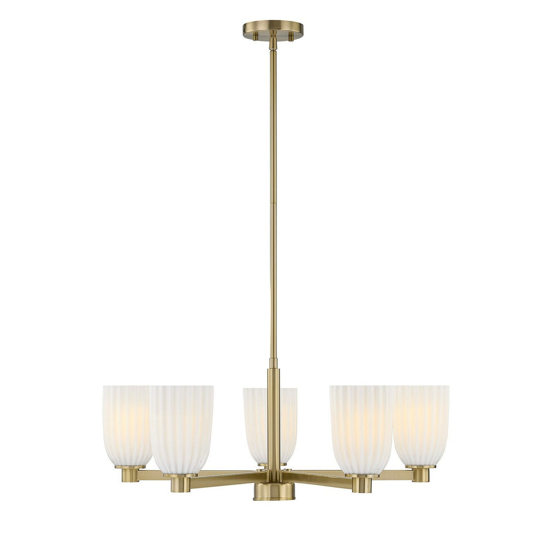 Savoy House - 1-1246-5-127 - Five Light Chandelier - Baldwin - Noble Brass