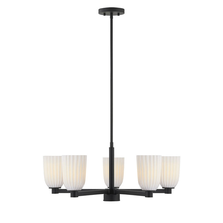Savoy House - 1-1246-5-89 - Five Light Chandelier - Baldwin - Matte Black