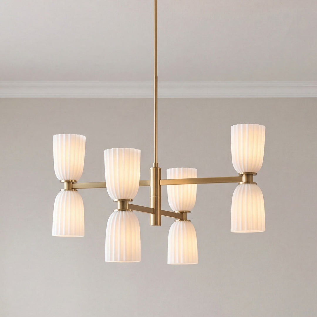 Savoy House - 1-1248-8-127 - Eight Light Chandelier - Baldwin - Noble Brass
