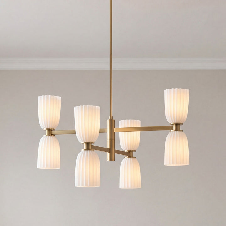 Savoy House - 1-1248-8-127 - Eight Light Chandelier - Baldwin - Noble Brass