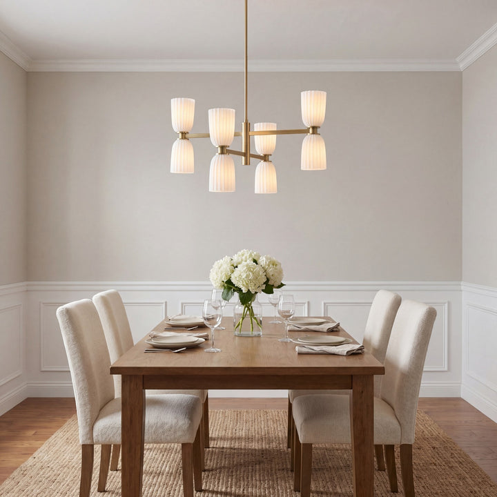 Savoy House - 1-1248-8-127 - Eight Light Chandelier - Baldwin - Noble Brass