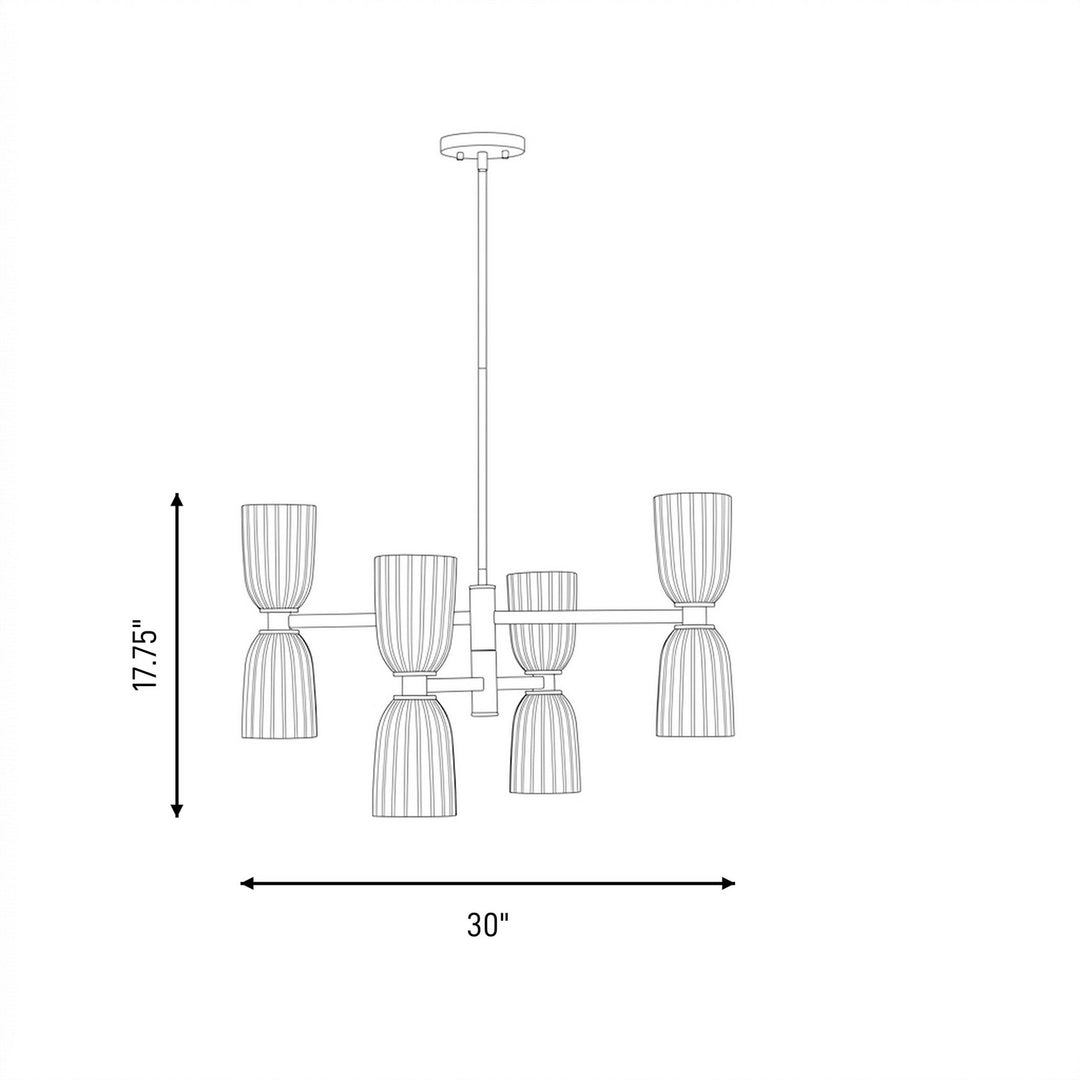 Savoy House - 1-1248-8-SN - Eight Light Chandelier - Baldwin - Satin Nickel