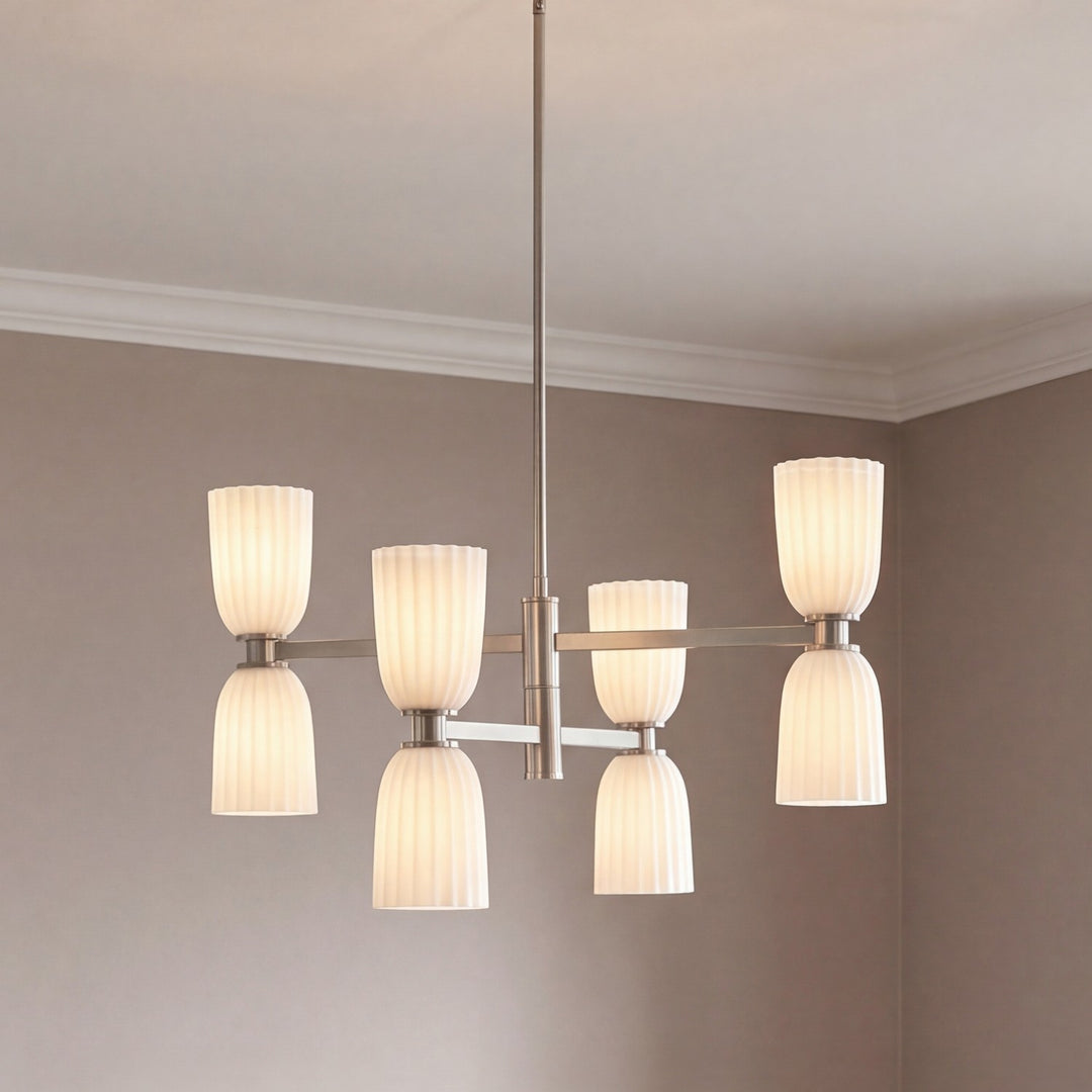 Savoy House - 1-1248-8-SN - Eight Light Chandelier - Baldwin - Satin Nickel