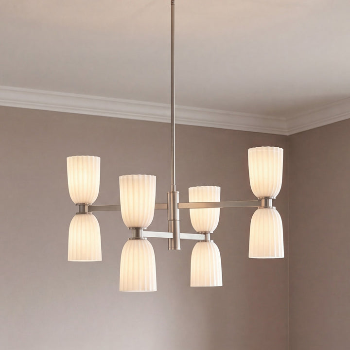 Savoy House - 1-1248-8-SN - Eight Light Chandelier - Baldwin - Satin Nickel