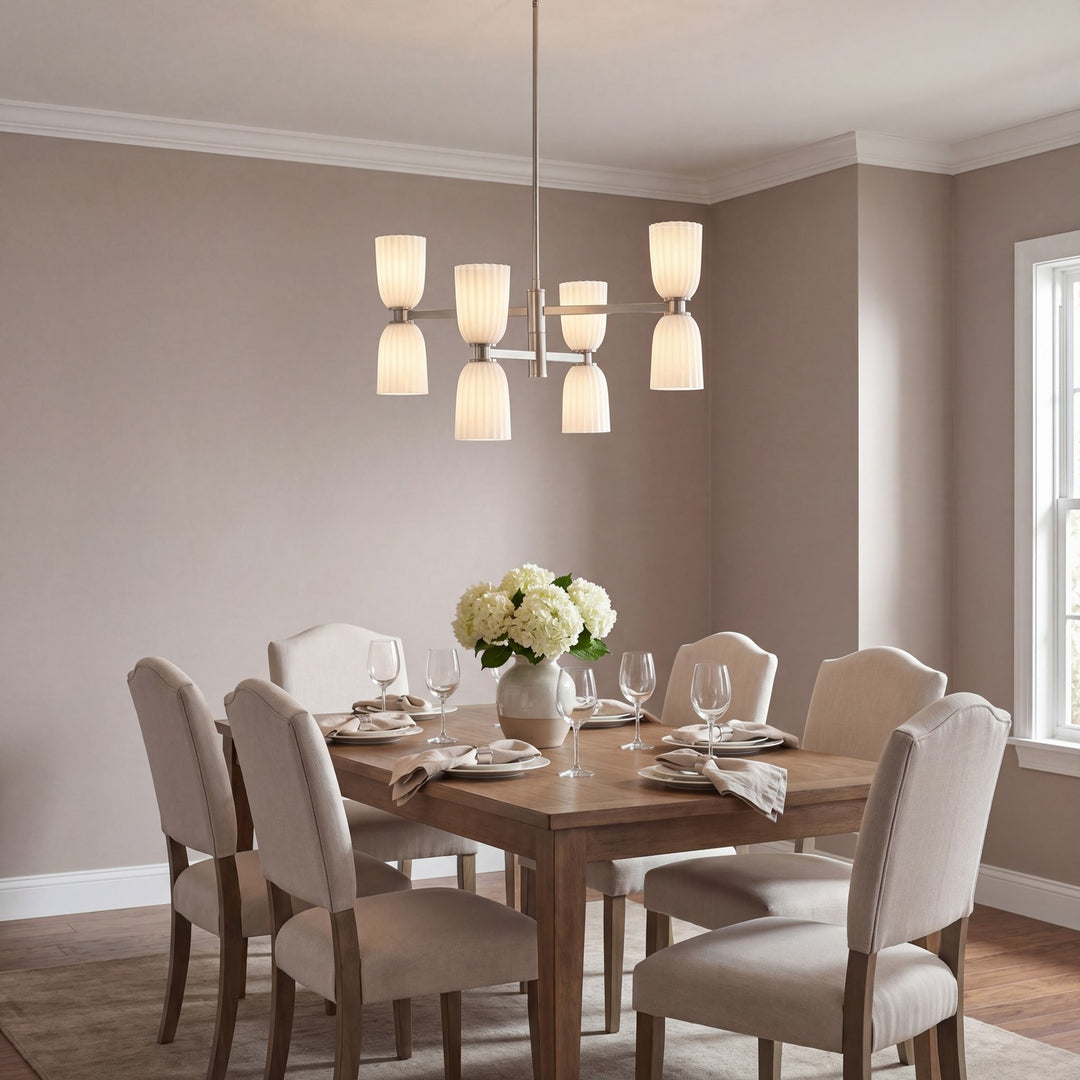 Savoy House - 1-1248-8-SN - Eight Light Chandelier - Baldwin - Satin Nickel