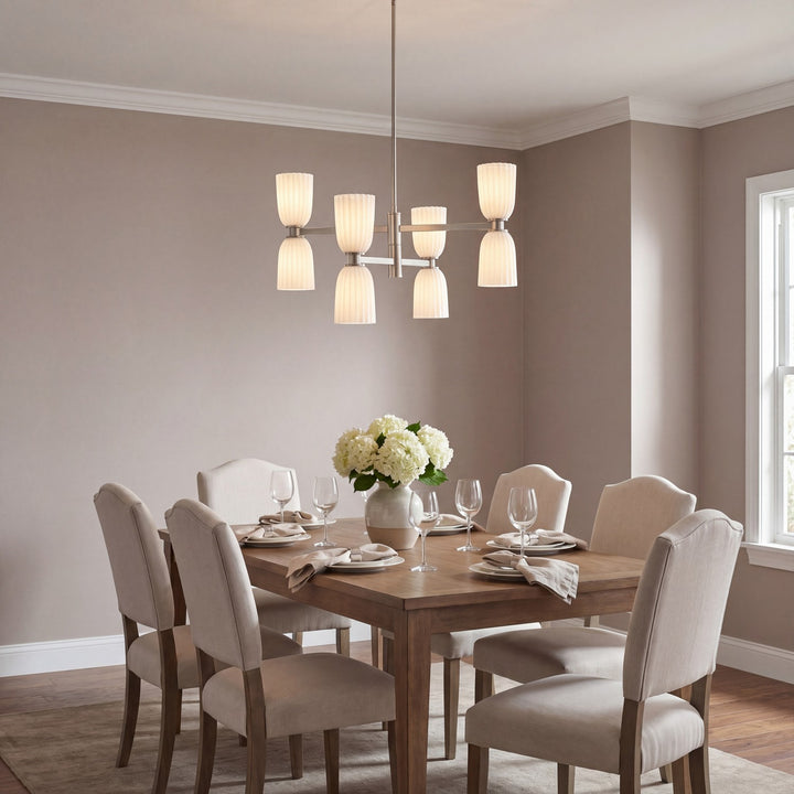 Savoy House - 1-1248-8-SN - Eight Light Chandelier - Baldwin - Satin Nickel