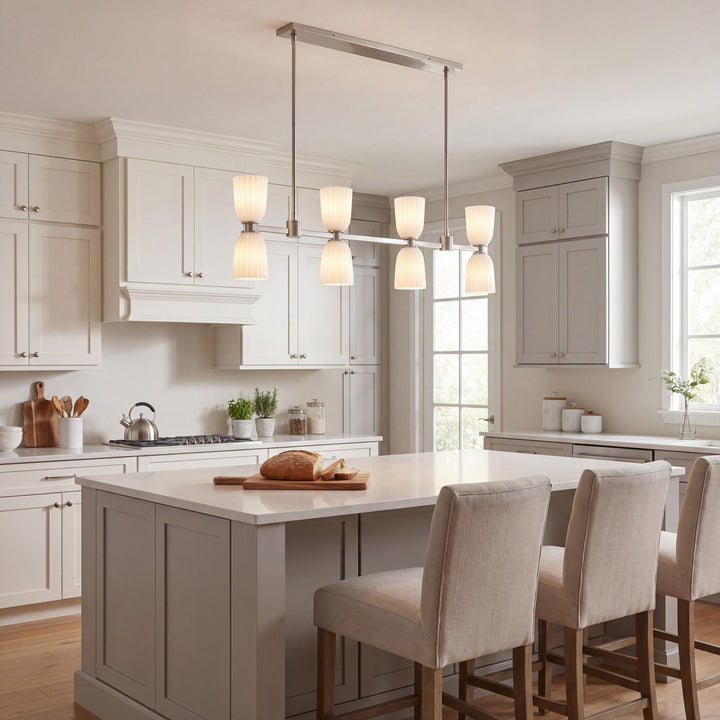 Savoy House - 1-1249-8-SN - Eight Light Linear Chandelier - Baldwin - Satin Nickel