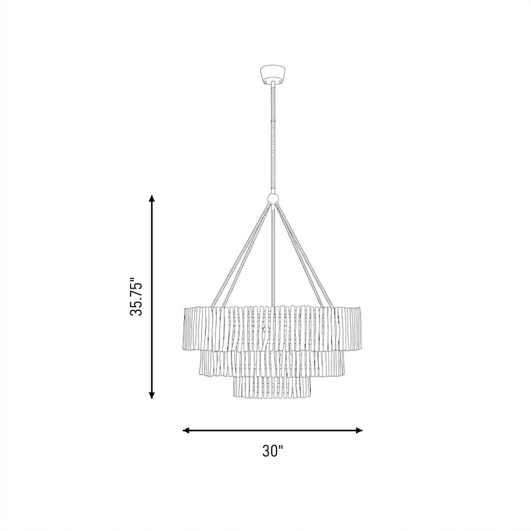 Savoy House - 1-1456-9-340 - Nine Light Chandelier - Phong - Blanco