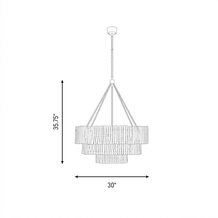 Savoy House - 1-1456-9-340 - Nine Light Chandelier - Phong - Blanco