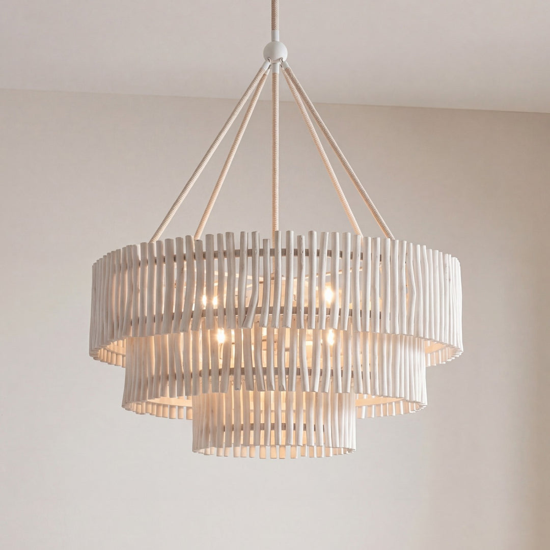 Savoy House - 1-1456-9-340 - Nine Light Chandelier - Phong - Blanco