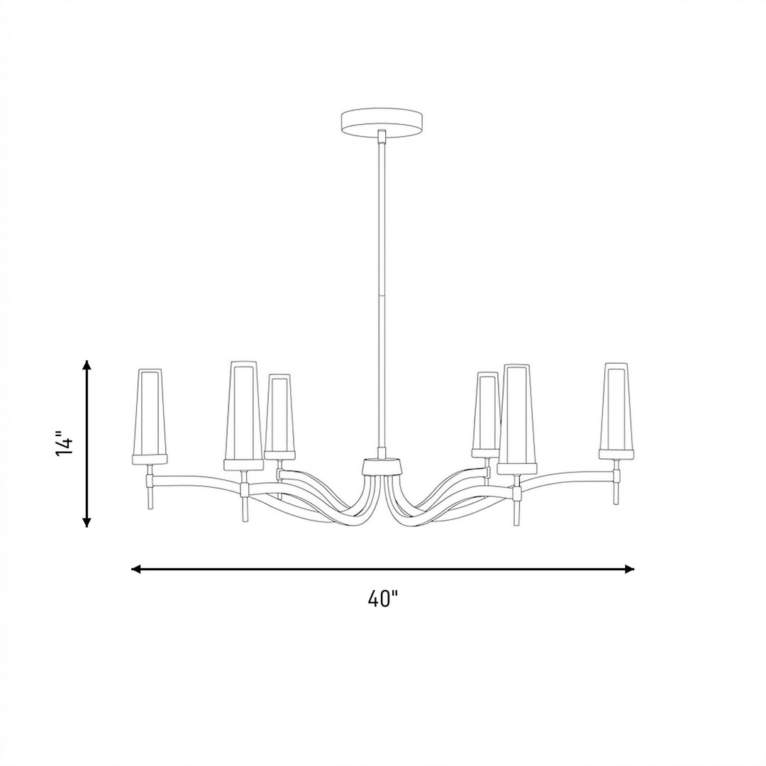 Savoy House - 1-1464-6-322 - LED Chandelier - Butler - Warm Brass