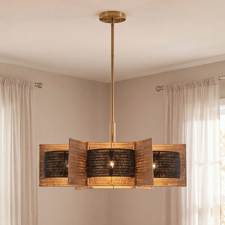 Savoy House - 1-1466-6-322 - Six Light Chandelier - Espacio - Warm Brass