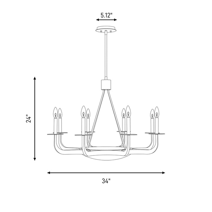 Savoy House - 1-1487-9-15 - Nine Light Chandelier - Salford - Mediterranean Bronze