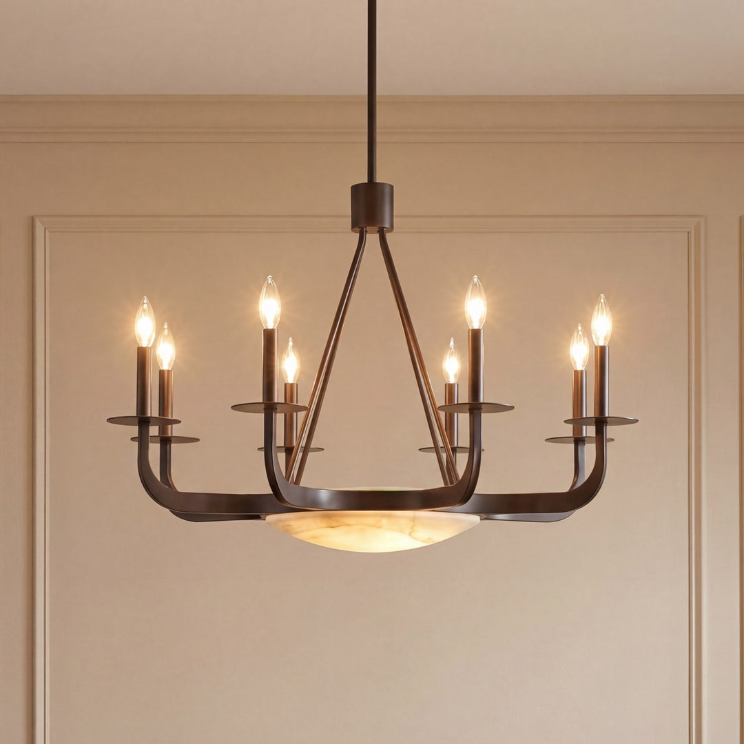 Savoy House - 1-1487-9-15 - Nine Light Chandelier - Salford - Mediterranean Bronze