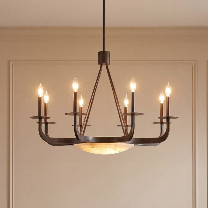 Savoy House - 1-1487-9-15 - Nine Light Chandelier - Salford - Mediterranean Bronze