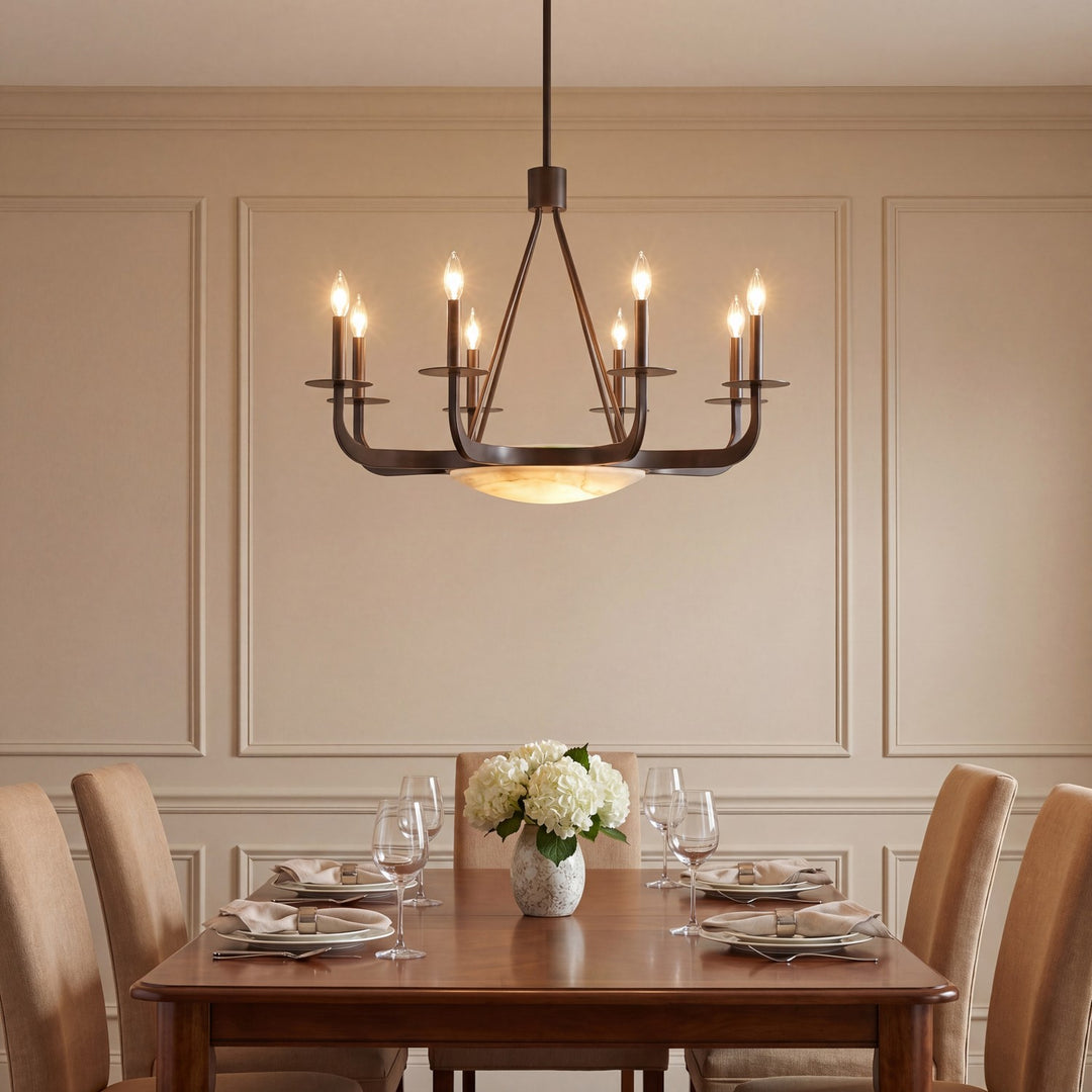 Savoy House - 1-1487-9-15 - Nine Light Chandelier - Salford - Mediterranean Bronze