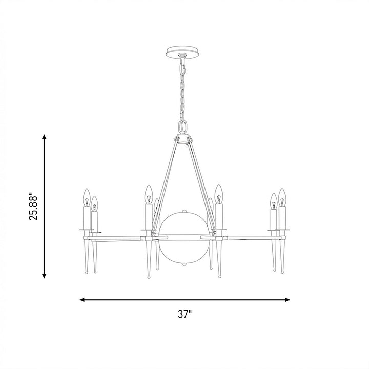 Savoy House - 1-1488-10-15 - Ten Light Chandelier - Sanger - Mediterranean Bronze