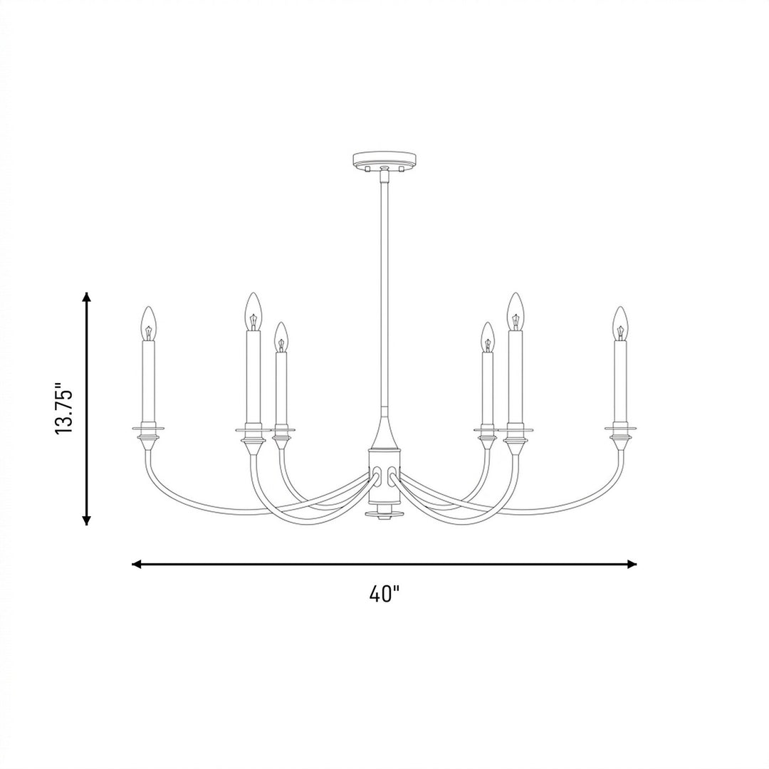 Savoy House - 1-1500-6-127 - Six Light Chandelier - Coventry - Noble Brass