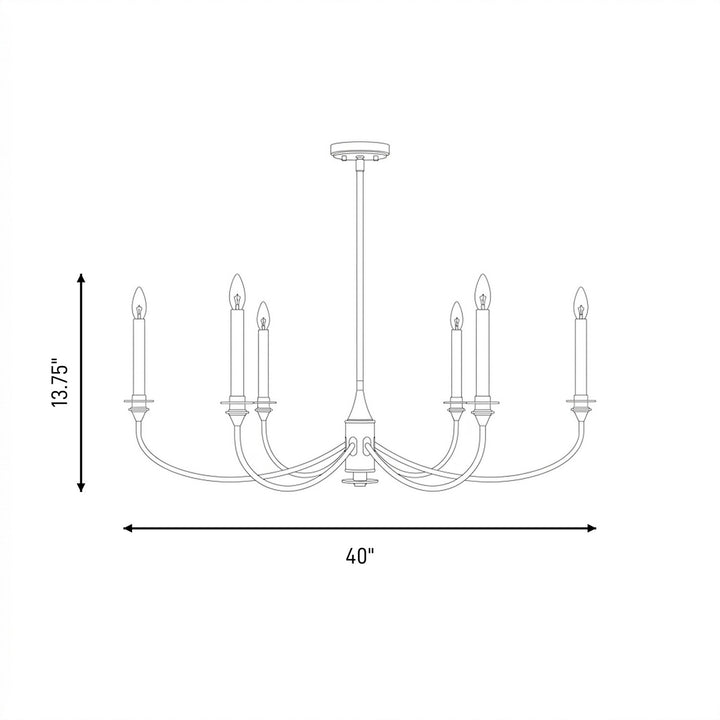 Savoy House - 1-1500-6-127 - Six Light Chandelier - Coventry - Noble Brass
