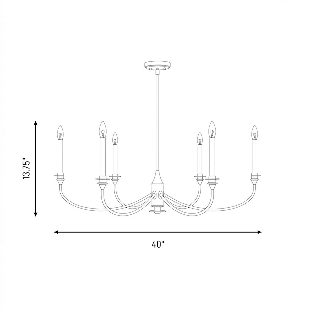 Savoy House - 1-1500-6-89 - Six Light Chandelier - Coventry - Matte Black