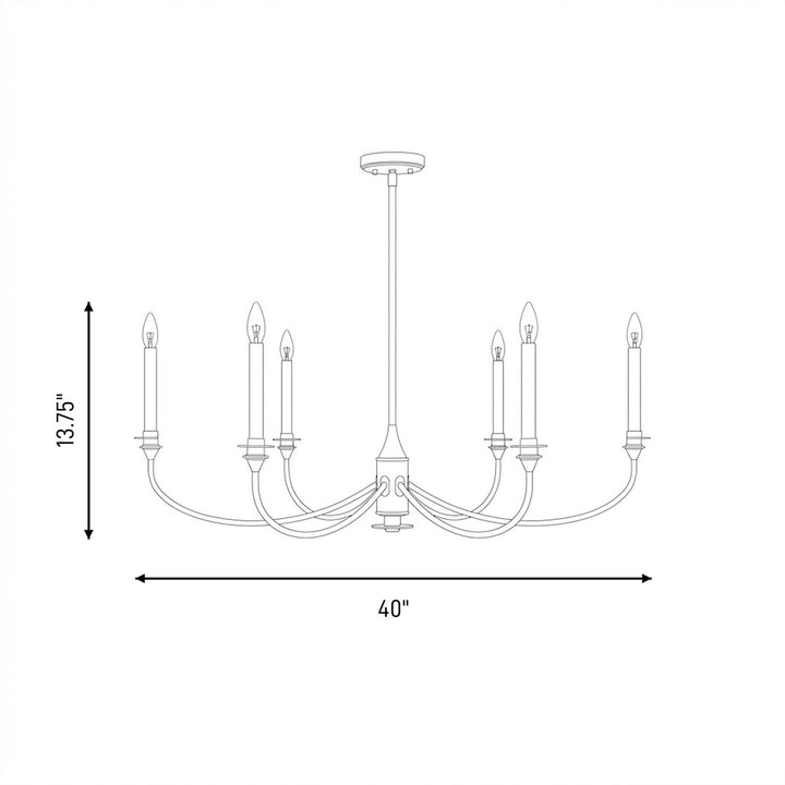 Savoy House - 1-1500-6-89 - Six Light Chandelier - Coventry - Matte Black