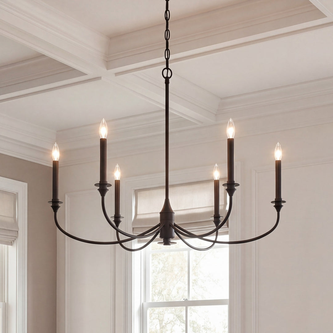 Savoy House - 1-1500-6-89 - Six Light Chandelier - Coventry - Matte Black