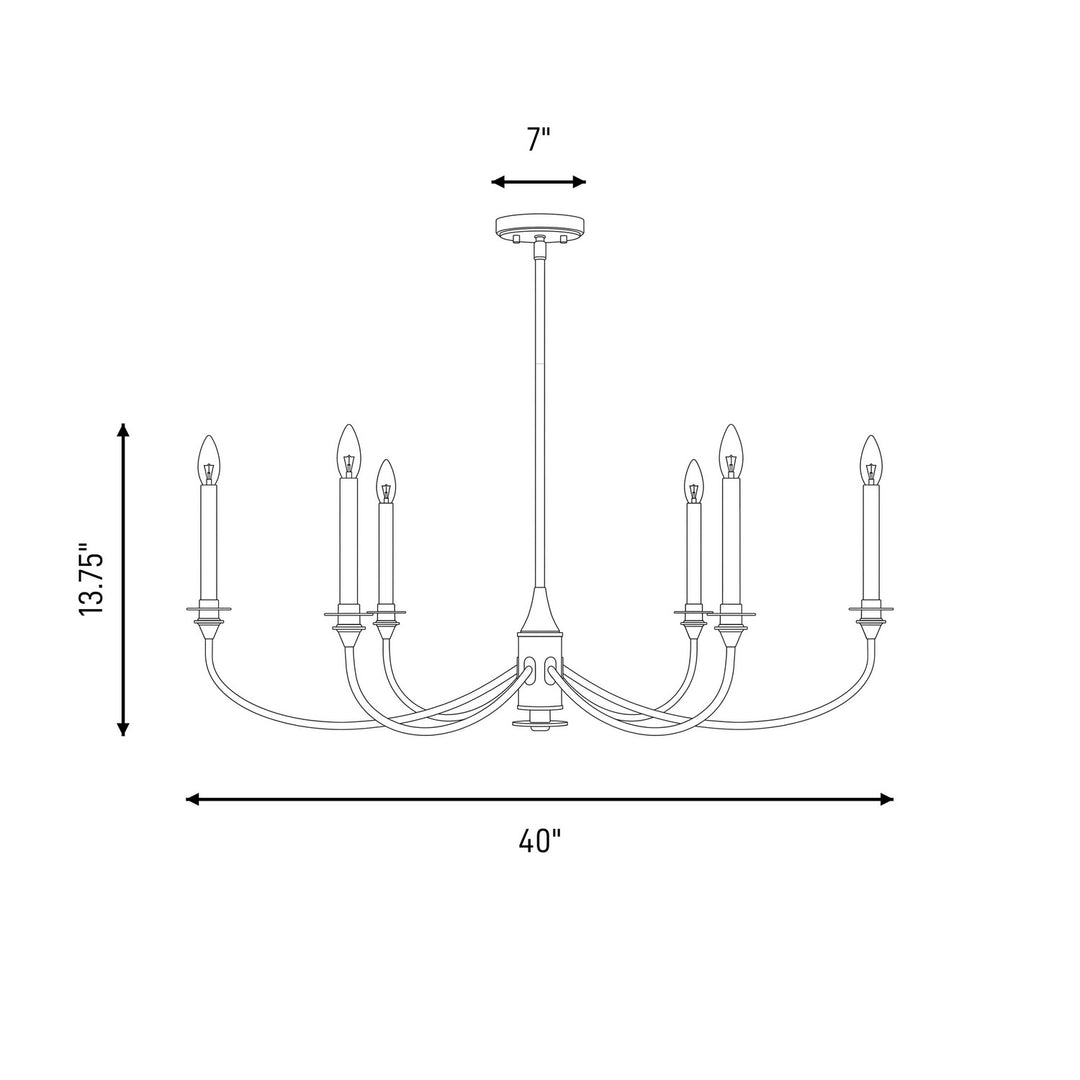 Savoy House - 1-1500-6-SN - Six Light Chandelier - Coventry - Satin Nickel