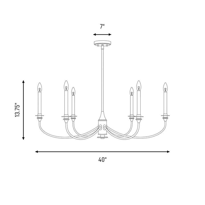 Savoy House - 1-1500-6-SN - Six Light Chandelier - Coventry - Satin Nickel