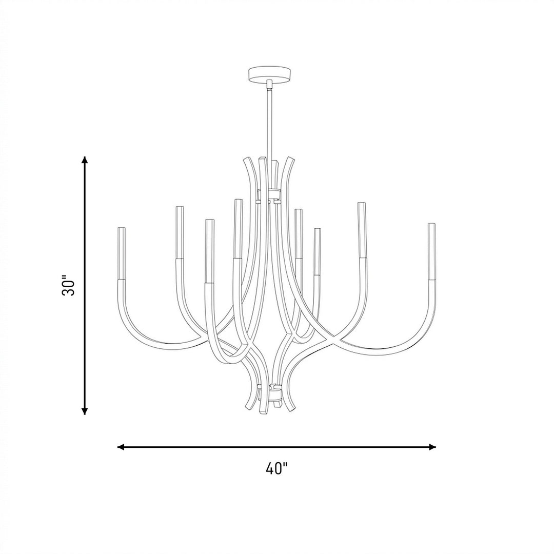 Savoy House - 1-1900-8-127 - LED Chandelier - Bradford - Noble Brass