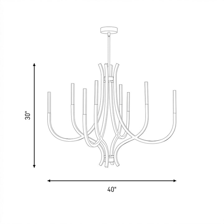 Savoy House - 1-1900-8-127 - LED Chandelier - Bradford - Noble Brass