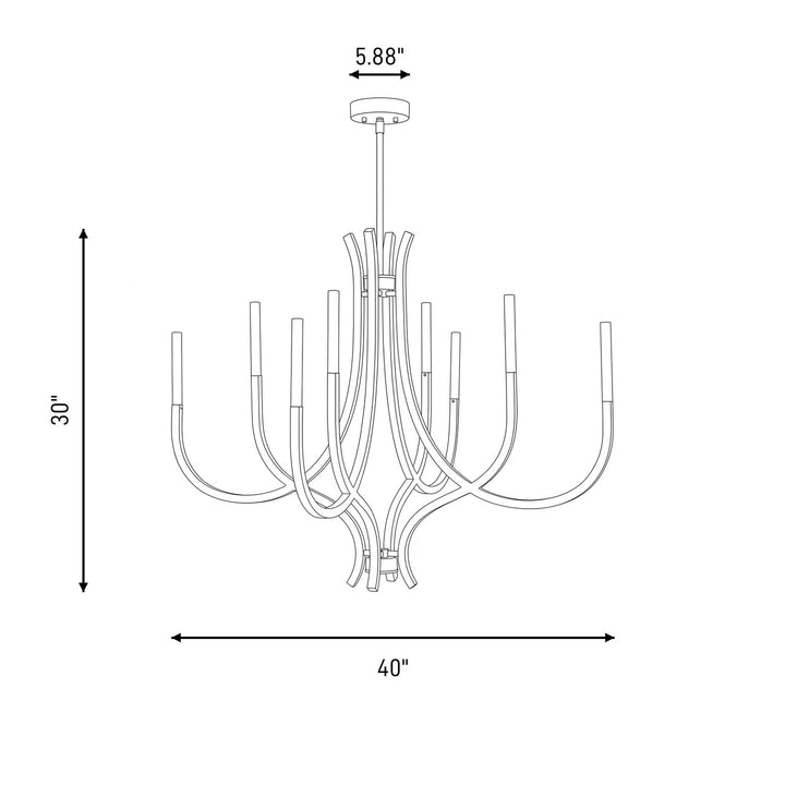 Savoy House - 1-1900-8-15 - LED Chandelier - Bradford - Mediterranean Bronze