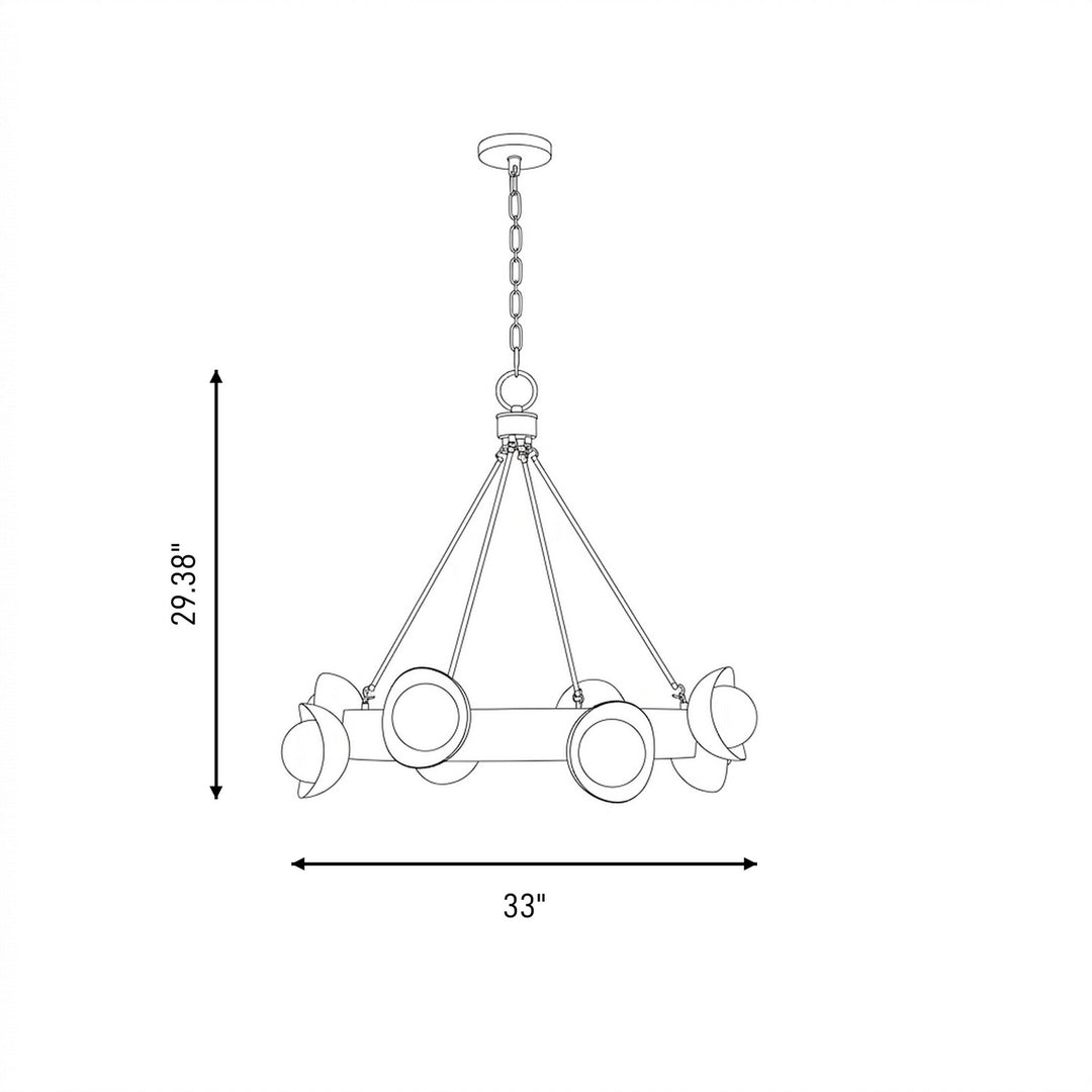Savoy House - 1-2411-8-343 - LED Chandelier - Pierson - Black Cashmere and True Gold