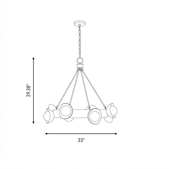 Savoy House - 1-2411-8-343 - LED Chandelier - Pierson - Black Cashmere and True Gold