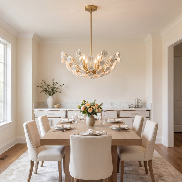 Savoy House - 1-2500-4-127 - Four Light Chandelier - Flores - Noble Brass