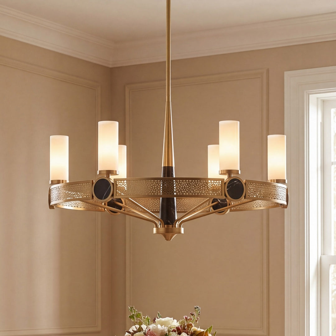 Savoy House - 1-2914-6-322 - Six Light Chandelier - Farrell - Warm Brass
