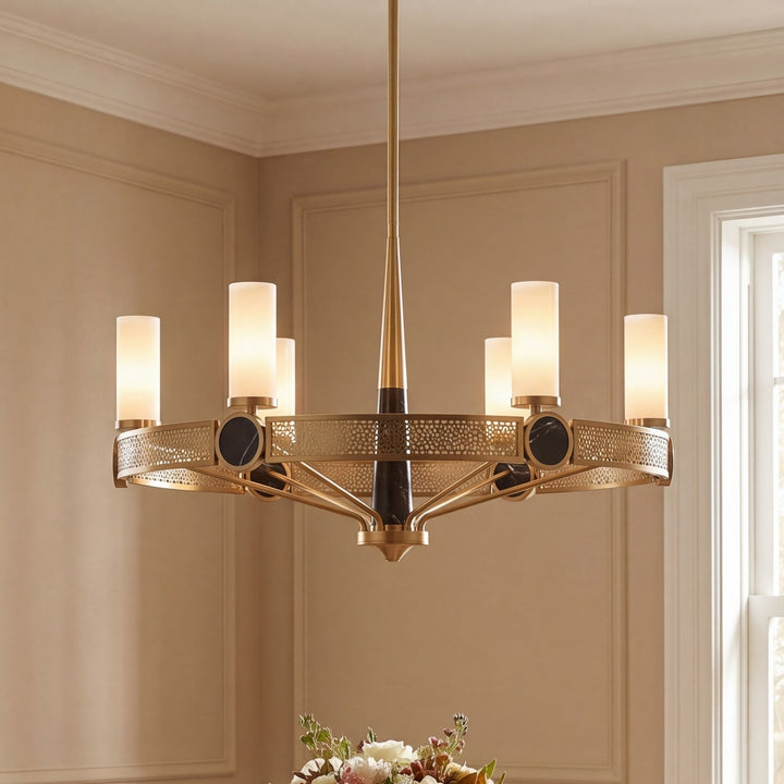 Savoy House - 1-2914-6-322 - Six Light Chandelier - Farrell - Warm Brass