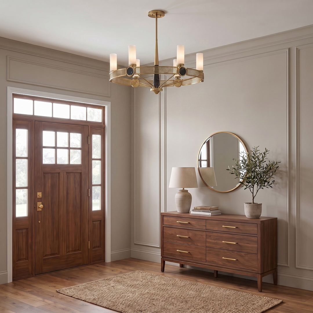Savoy House - 1-2914-6-322 - Six Light Chandelier - Farrell - Warm Brass