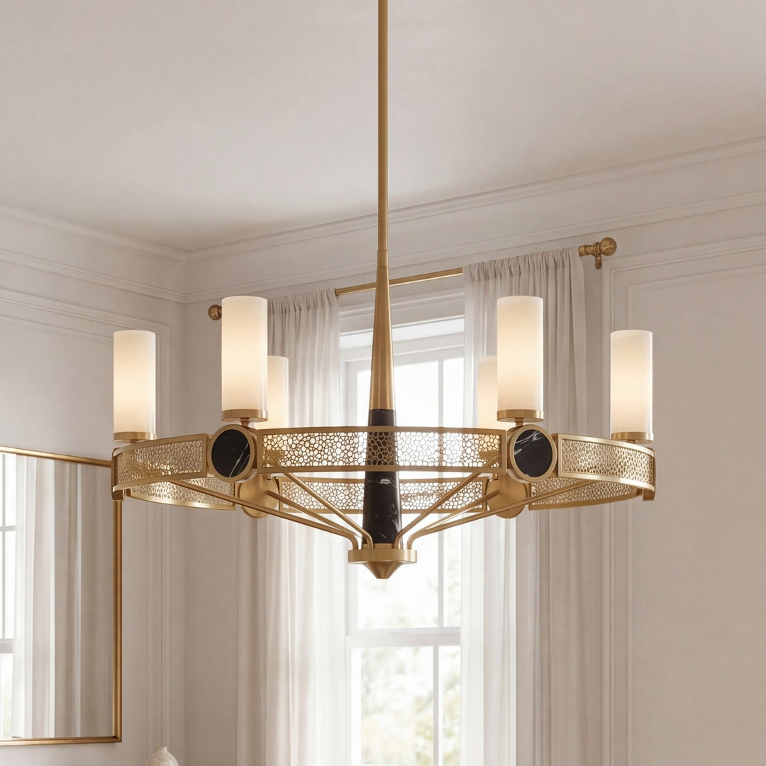 Savoy House - 1-2914-6-322 - Six Light Chandelier - Farrell - Warm Brass